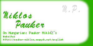 miklos pauker business card